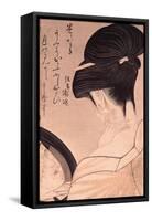 Woman Putting on Make-Up-Kitagawa Utamaro-Framed Stretched Canvas