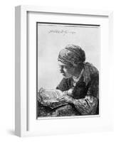 Woman Reading, 1634-Rembrandt van Rijn-Framed Giclee Print