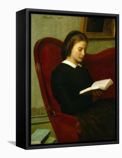 Woman Reading, 1861-Henri Fantin-Latour-Framed Stretched Canvas