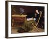 Woman Reading, 1881-Erik Theodor Werenskiold-Framed Giclee Print