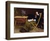 Woman Reading, 1881-Erik Theodor Werenskiold-Framed Giclee Print