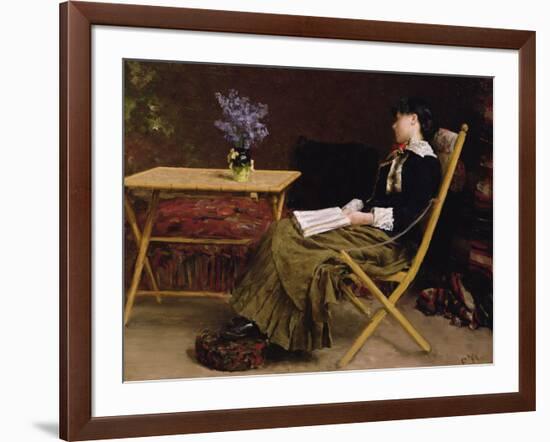 Woman Reading, 1881-Erik Theodor Werenskiold-Framed Giclee Print