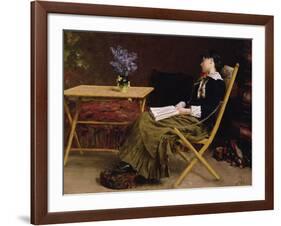 Woman Reading, 1881-Erik Theodor Werenskiold-Framed Giclee Print