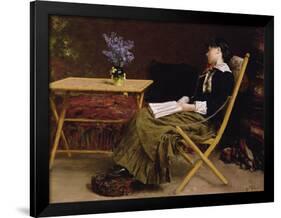 Woman Reading, 1881-Erik Theodor Werenskiold-Framed Giclee Print