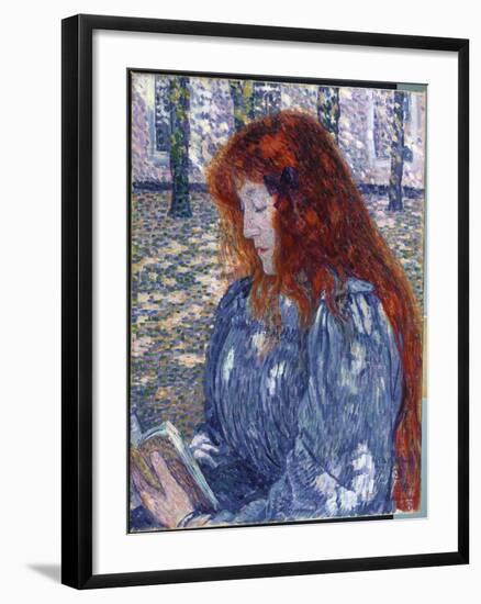 Woman Reading, 1899-Théo van Rysselberghe-Framed Giclee Print