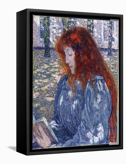 Woman Reading, 1899-Théo van Rysselberghe-Framed Stretched Canvas