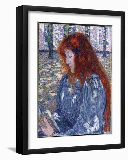 Woman Reading, 1899-Théo van Rysselberghe-Framed Giclee Print