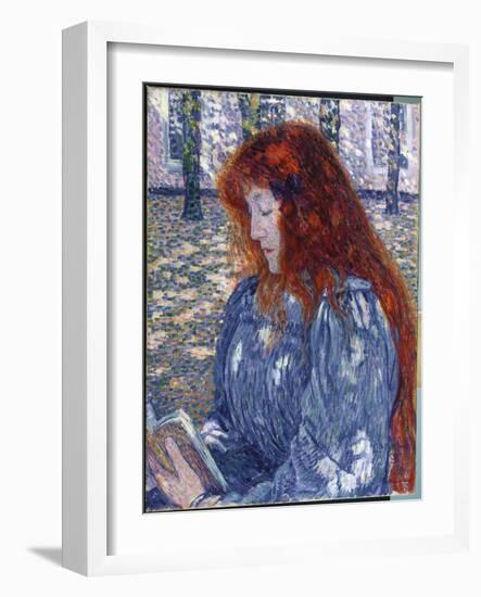 Woman Reading, 1899-Théo van Rysselberghe-Framed Giclee Print