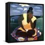 Woman Reading, 1997-Laura James-Framed Stretched Canvas