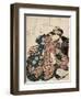 Woman Reading a Book, 1822-Katsushika Hokusai-Framed Giclee Print