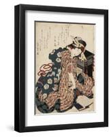 Woman Reading a Book, 1822-Katsushika Hokusai-Framed Giclee Print