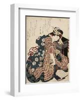 Woman Reading a Book, 1822-Katsushika Hokusai-Framed Giclee Print