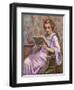 Woman Reading a Book-null-Framed Art Print