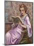 Woman Reading a Book-null-Mounted Art Print