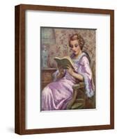 Woman Reading a Book-null-Framed Art Print