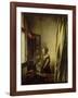 Woman Reading a Letter at an Open Window-Johannes Vermeer-Framed Giclee Print