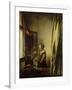 Woman Reading a Letter at an Open Window-Johannes Vermeer-Framed Giclee Print