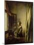 Woman Reading a Letter at an Open Window-Johannes Vermeer-Mounted Giclee Print