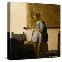 Woman Reading a Letter, circa 1662-63-Johannes Vermeer-Stretched Canvas