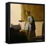 Woman Reading a Letter, circa 1662-63-Johannes Vermeer-Framed Stretched Canvas