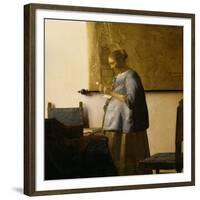 Woman Reading a Letter, circa 1662-63-Johannes Vermeer-Framed Giclee Print