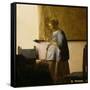 Woman Reading a Letter, circa 1662-63-Johannes Vermeer-Framed Stretched Canvas