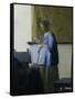 Woman Reading a Letter-Johannes Vermeer-Framed Stretched Canvas