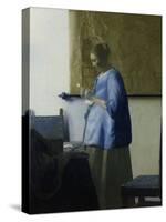 Woman Reading a Letter-Johannes Vermeer-Stretched Canvas