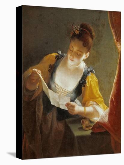 Woman Reading a Letter-Jean Raoux-Stretched Canvas