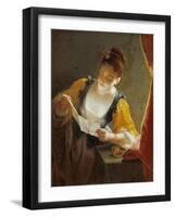 Woman Reading a Letter-Jean Raoux-Framed Giclee Print