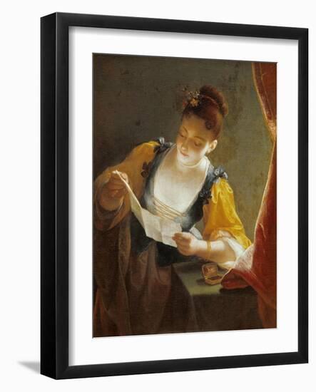 Woman Reading a Letter-Jean Raoux-Framed Giclee Print