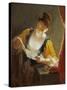 Woman Reading a Letter-Jean Raoux-Stretched Canvas