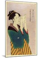 Woman Reading a Letter-Kitagawa Utamaro-Mounted Art Print