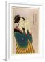 Woman Reading a Letter-Kitagawa Utamaro-Framed Art Print