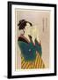 Woman Reading a Letter-Kitagawa Utamaro-Framed Art Print