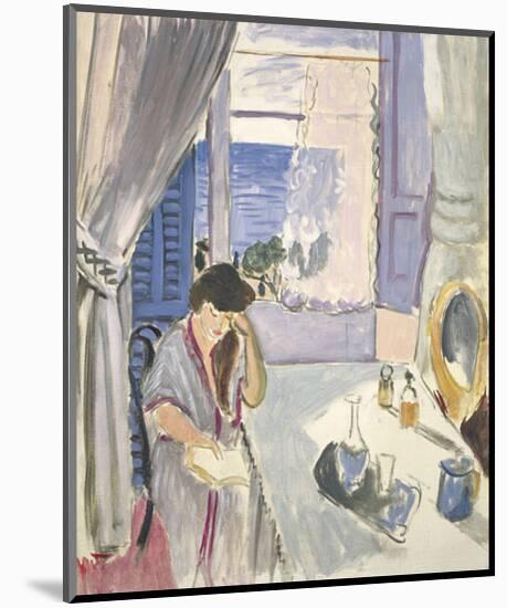 Woman Reading at a Dressing Table, Late 1919-Henri Matisse-Mounted Art Print