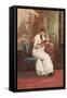 Woman Reading Book-null-Framed Stretched Canvas
