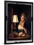 Woman Reading by a Paper-Bell Shade, 1766-Henry Robert Morland-Framed Giclee Print