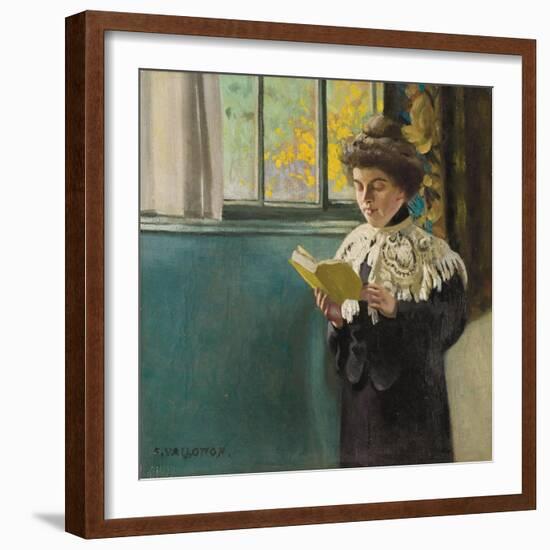 Woman Reading by a Window, c.1904-Félix Vallotton-Framed Giclee Print