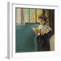 Woman Reading by a Window, c.1904-Félix Vallotton-Framed Giclee Print