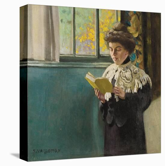 Woman Reading by a Window, c.1904-Félix Vallotton-Stretched Canvas