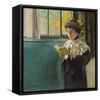 Woman Reading by a Window, c.1904-Félix Vallotton-Framed Stretched Canvas