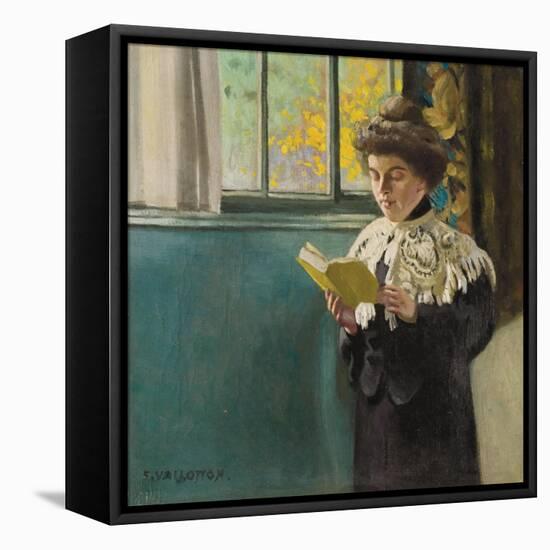 Woman Reading by a Window, c.1904-Félix Vallotton-Framed Stretched Canvas