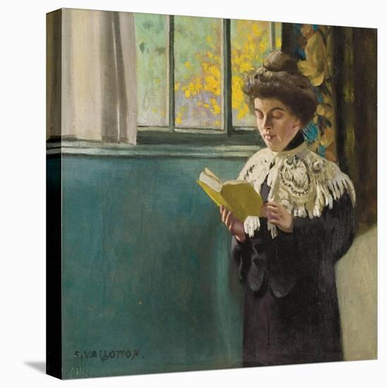 Woman Reading by a Window, c.1904-Félix Vallotton-Stretched Canvas