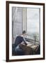 Woman Reading by an Open Window, 1888-Amaldus Nielsen-Framed Giclee Print