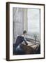 Woman Reading by an Open Window, 1888-Amaldus Nielsen-Framed Giclee Print