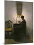 Woman Reading by Candlelight, 1908-Peter Vilhelm Ilsted-Mounted Giclee Print