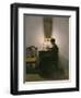 Woman Reading by Candlelight, 1908-Peter Vilhelm Ilsted-Framed Giclee Print