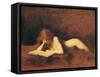 Woman Reading, C. 1880-1890-Jean-Jacques Henner-Framed Stretched Canvas