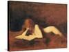 Woman Reading, C. 1880-1890-Jean-Jacques Henner-Stretched Canvas